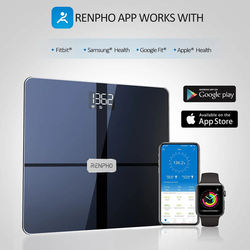 The Renpho KR app promotes health and fitness alongside the Elis Aspire Smart Body Scale.